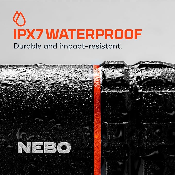NEBO SLYDE KING Flashlight | High Lumens, Rechargeable COB Work Light & LED Flashlight, Waterproof, Magnetic Base, Great for Camping & Hunting, Includes Charging Cable