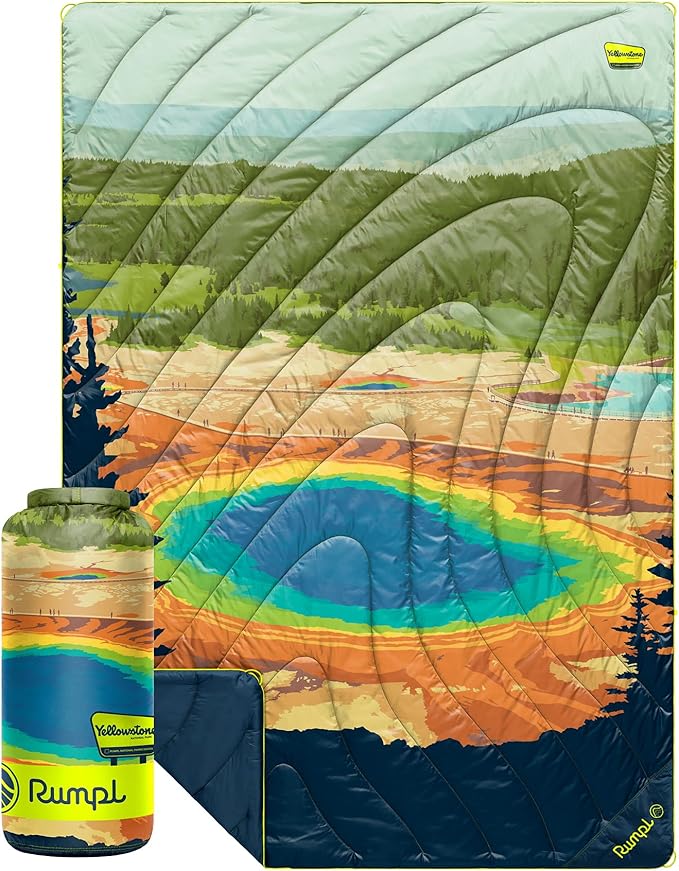 Rumpl Original Puffy National Park Blanket for Camping and Outdoors, Yellowstone - V2
