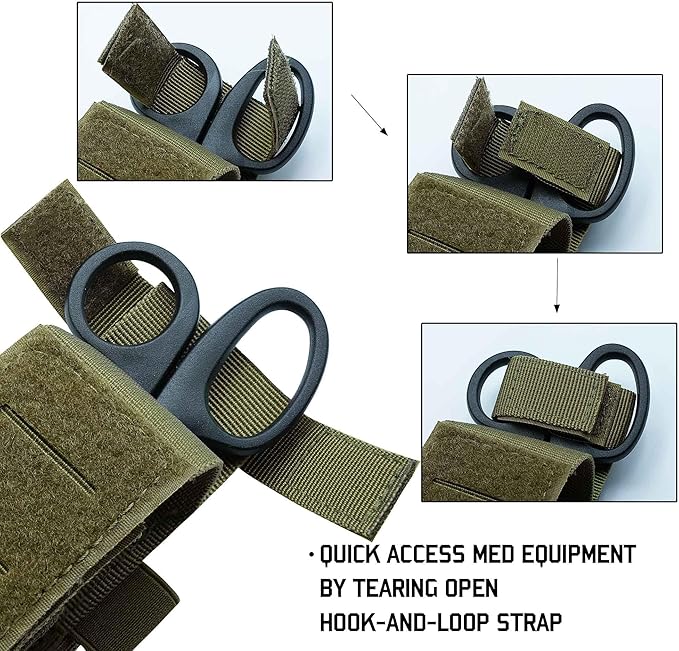 Upgrade 1000D Laser Cut Molle Tourniquet Holder, Heavy Duty Tactical Molle Tourniquet Pouch Holder