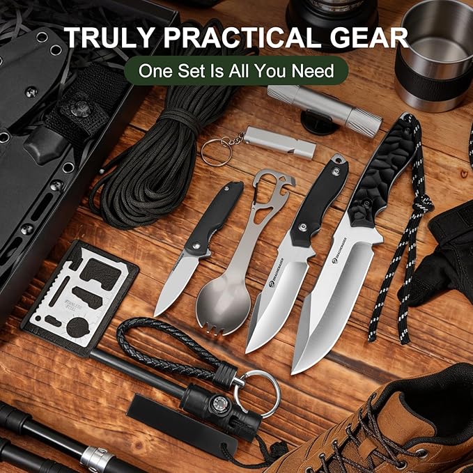 DRACHENADER Outdoor Gifts for Men – Survival Kit & Emergency Gear & Cool Gadgets for Hiking, Camping & Adventure for Husband, Dad, Son
