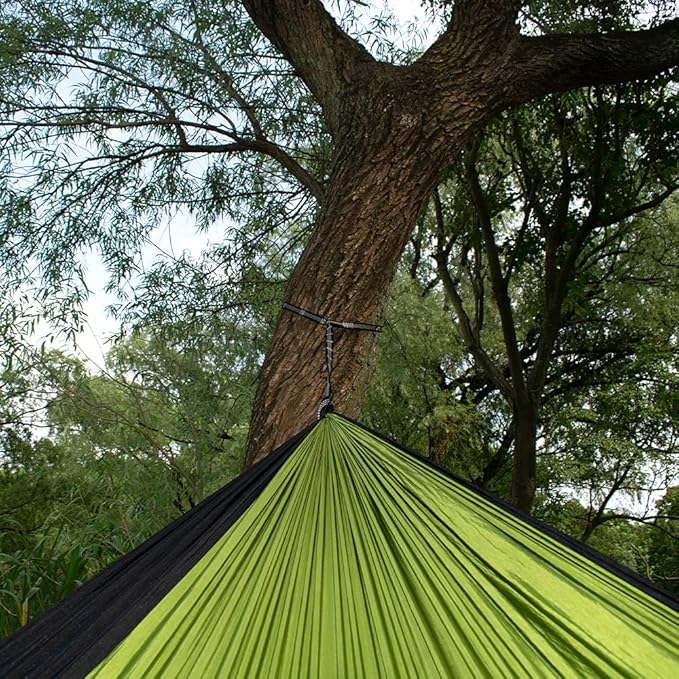 AnorTrek Camping Hammock, Super Lightweight Portable Parachute Hammock with Two Tree Straps Single or Double Nylon Travel Tree Hammocks for Camping Backpacking Hiking