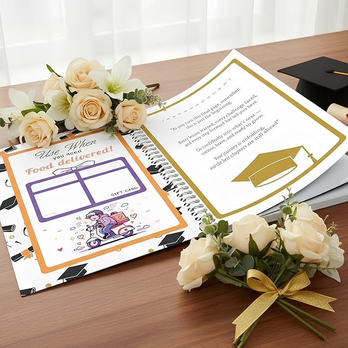Alcarin College graduation gifts - College Graduation gift card book 2026 - Gifts for student for Back to School Student Survival Gift Card Booklet Holder Book