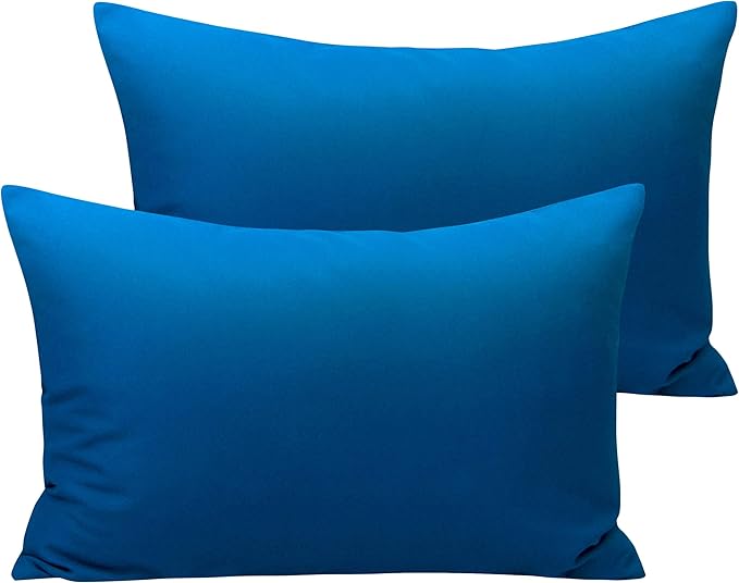 NTBAY Microfiber Toddler Pillowcases with Envelope Closure, 2 Pack 100% Brushed Microfiber Super Soft Travel Kids Nursery Pillow Cases, 14"x20" Fits Pillows Sized 12"x16" 13"x18" 14"x19", Royal Blue