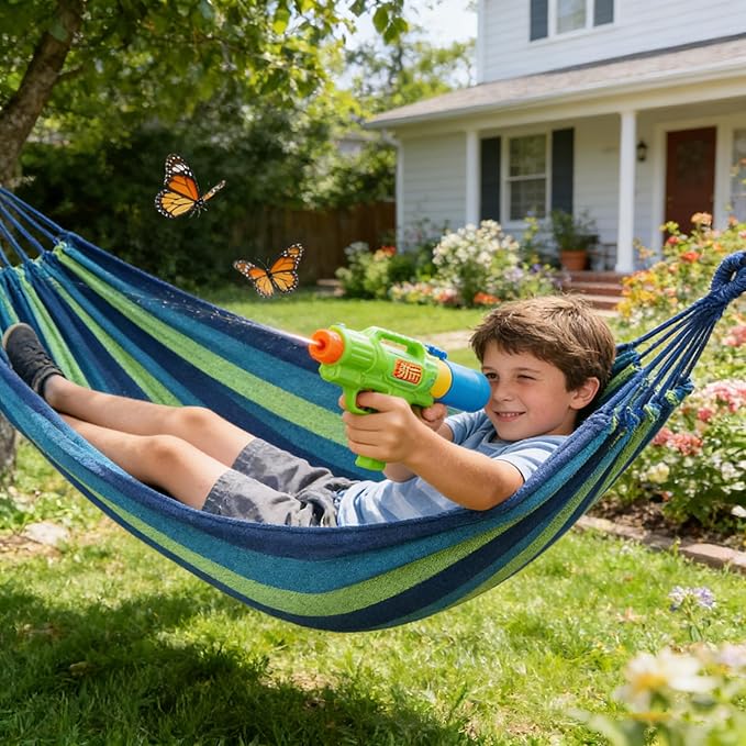 Outdoor Amacas Garden Camping Hammock,Hammock Portable with Carrying Bag for Patio Yard Garden Backyard Porch Travel ﻿