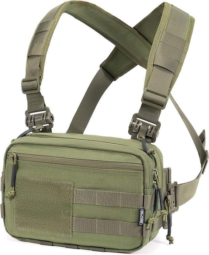 Tactical Chest Rig Bag Concealed Carry CCW Pack Molle Pouch IFAK EMT Medical Organizer for Outdoor Hunting Shooting Hiking with Quick Release Harness