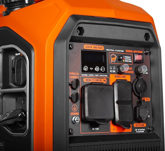 WEN 4500-Watt Inverter Generator, Gasoline, RV-Ready, Quiet, Portable, and Lightweight with Fuel Shut Off and CO Watchdog (56432iX)