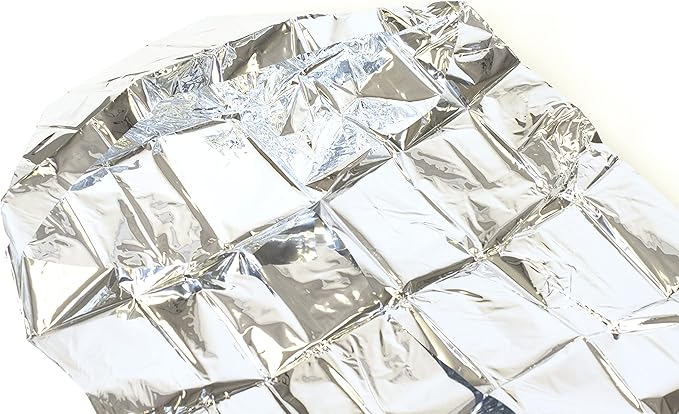 PrimaCare CS-6835 Sterile Foil Baby Bunting Blanket for Newborns and Infant, Disposable Emergency Heat Saving, 30" x 17"