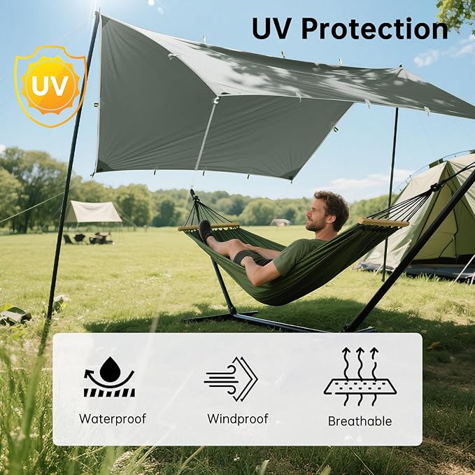 Free Soldier Waterproof Portable Tarp Multifunctional Outdoor Camping Traveling Awning Backpacking Tarp shelter Rain Tarp