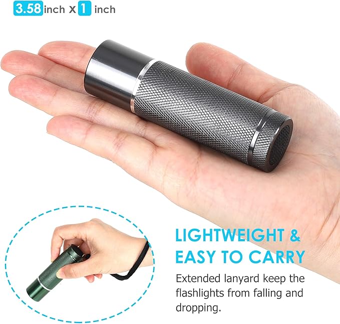 FASTPRO 24-Pack Flashlights Set, Aluminum LED Flashlights Include AAA Batteries & Lanyard, Super Bright 100 Lumen Flashlight for Party Favors, Camping, Hurricane Supplies