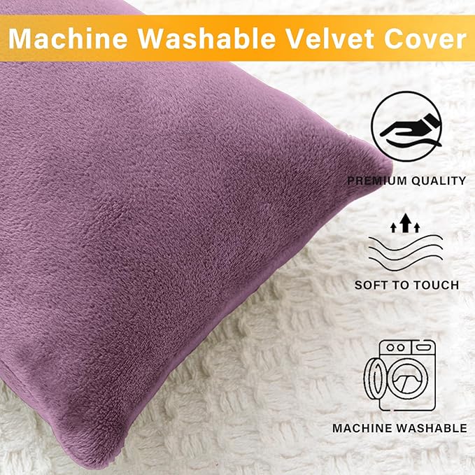 1 MIDDLE ONE 2 Pack Small Pillow, Memory Foam Mini Pillow 11 X 7 Inches for Travel, Sleeping, Nap and Neck, Knee, Lumbar Support, Tiny Cushion for Pet, Dogs (Dark Purple)