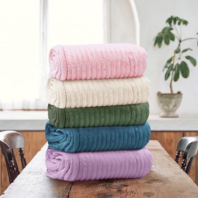Texciting Heated Blanket Electric Blanket Throw 50”X60”-Heating Throw with 5 Heat Settings-3 Hours Auto Off,ETL Certified,Machine Washable (Pink)