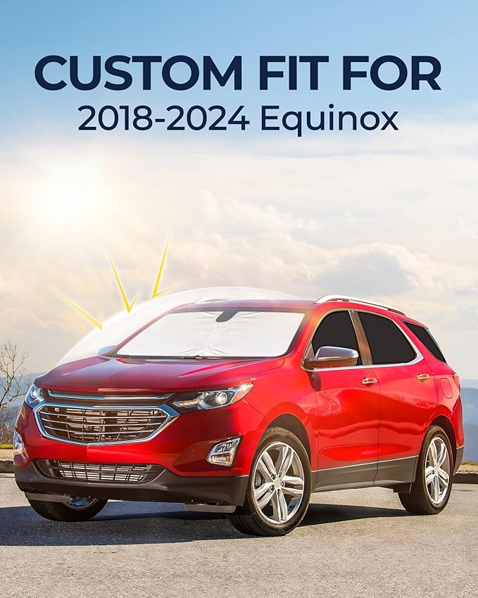 Car Window Shades for Chevrolet Equinox 2018-2024, 8pcs Full Coverage Window Covers Sunshades for Front Windshield Side and Rear Windows, Privacy Window Shade Keep Vehicle Cool for Camping Napping