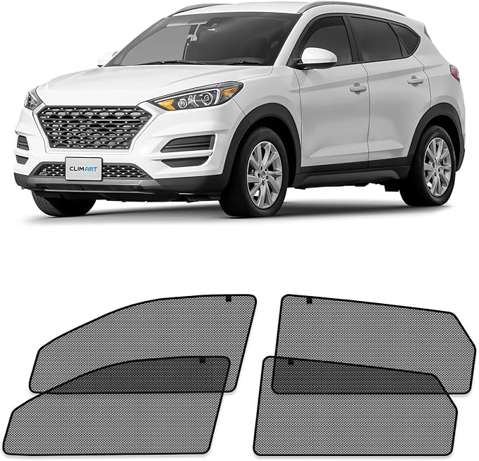 CLIM ART Magnetic Car Window Shades for Hyundai Tucson 2016-2021 Custom-Fit Sun Blocker Curtains, Side Window Covers, Essential Car Accessories for Camping, Baby and Privacy Protection - MS0065