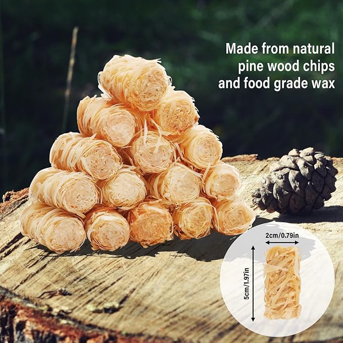 HGD Fire Starter(32pcs), Natural Charcoal Starters, Firestarters for Indoor Fireplace, BBQ, Campfire, Wood Stove, Chimney, Fire Pit, Grill, Smoker, Indoor Outdoor Use, Weather-Resistant