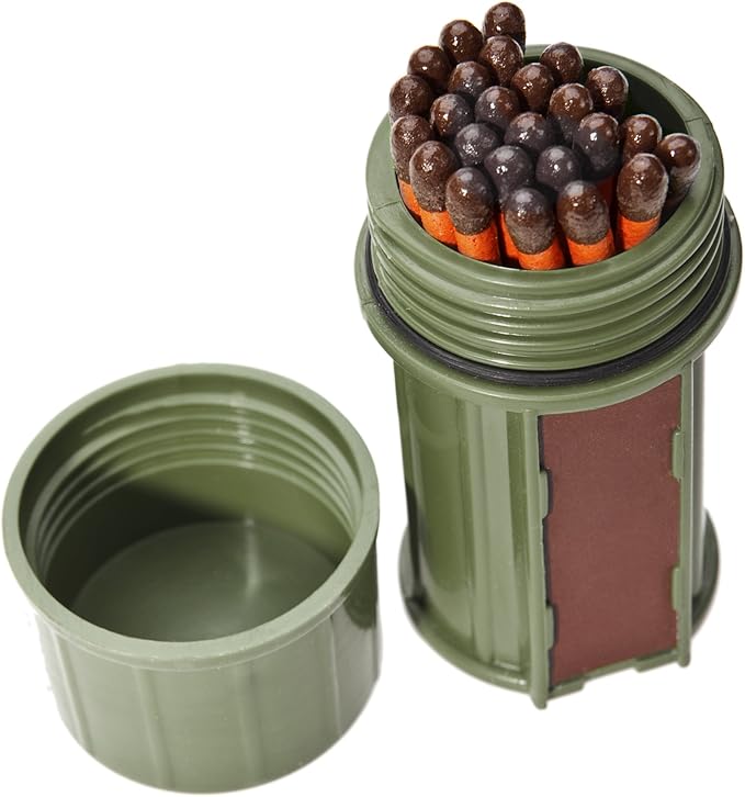 UCO Stormproof Match Kit with Waterproof Case, 25 Stormproof Matches and 3 Strikers
