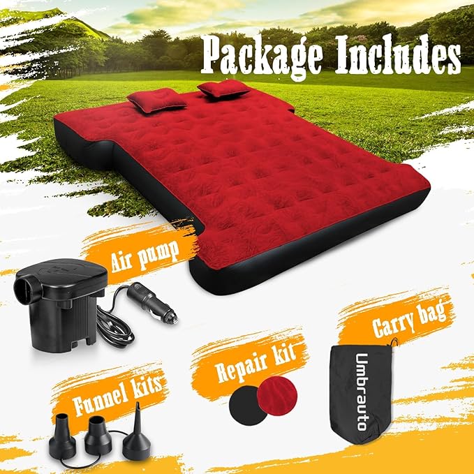 Umbrauto Truck Bed Air Mattress for 5.5-5.8Ft Full Size Short Truck Beds Inflatable Air Mattress for Outdoor with Pump & Carry Bag