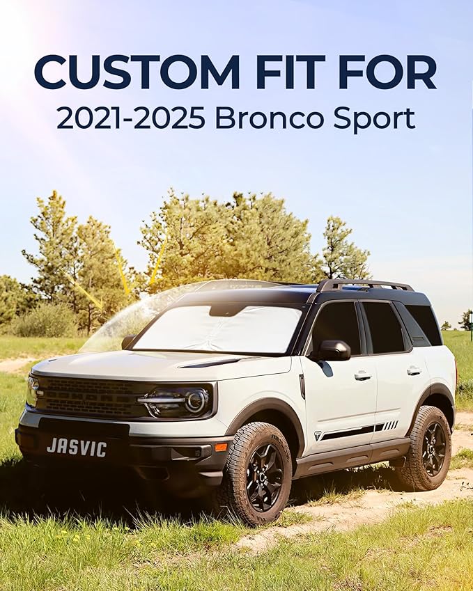 for Ford Bronco Sport 2021-2025 Car Window Shades, 8pcs Privacy Sun Shade Set for Front Windshield Side and Rear Windows, Full Window Covers Keeps Vehicle Cool for Camping Napping