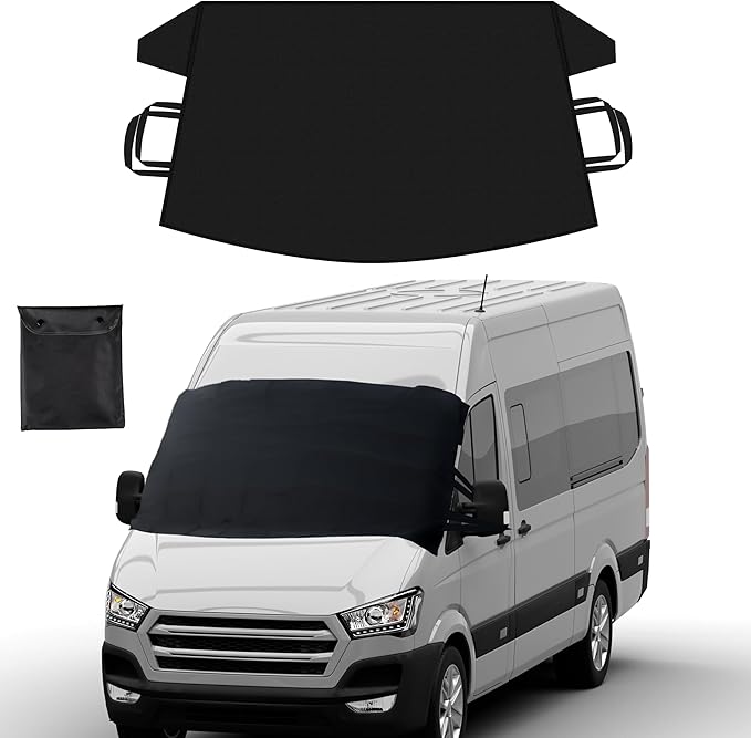 EcoNour Windshield Cover for Ice and Snow | Enhanced 600D Oxford Fabric Windshield Frost Cover | Water, Heat & Sag-Proof Car Windshield Snow Cover | Suitable for Van & MPV | XX-Large (78 x 45 Inches)