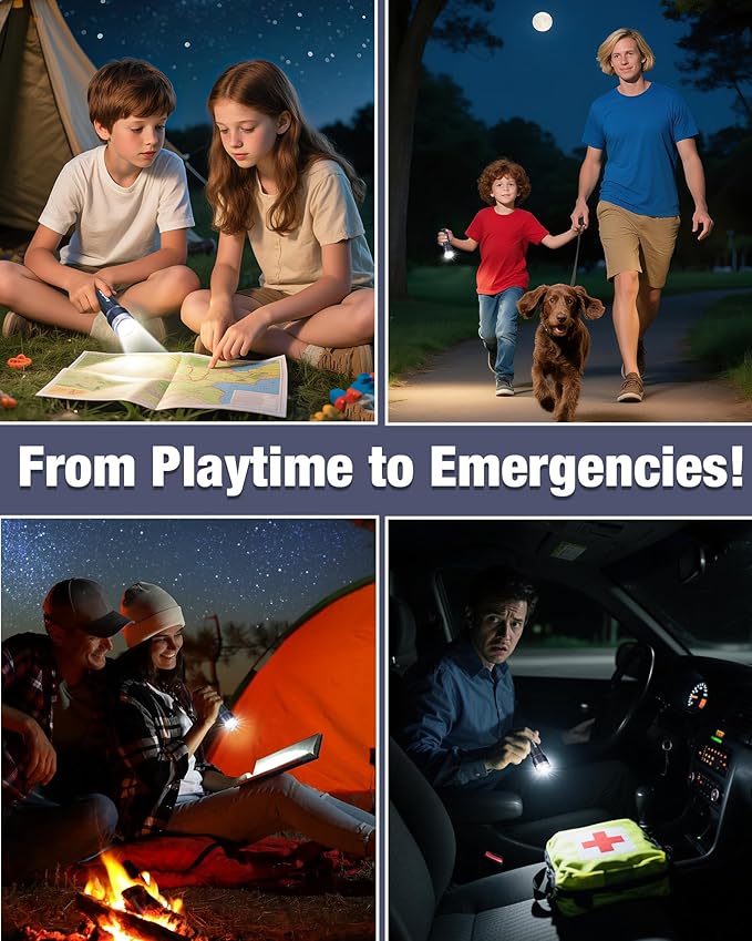 EverBrite Small Flashlight, Compact LED Flashlights with 3 Modes, Water-Resistant Mini Flashlight for Home, Camping, and Emergencies, 3 AAA Batteries Included, Gray,1 Pack