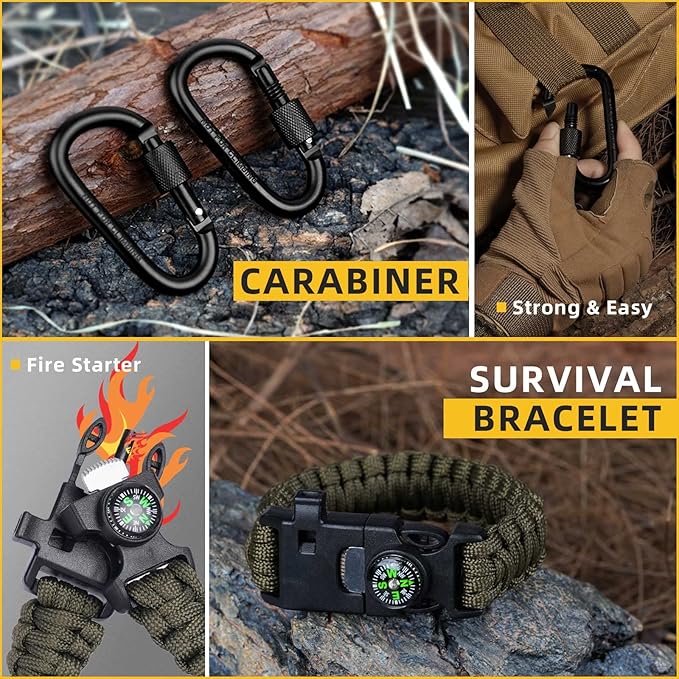 Gifts for Men Dad Husband - Fathers Day, Anniversary Birthday Gifts Idea for Him Boyfriend Man- Survival Kit 14 in 1, Survival Gear and Equipment, Fishing Hunting Camping Accessories, Cool Gadgets