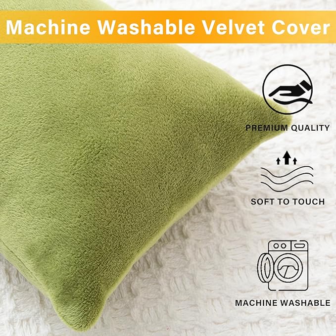 1 MIDDLE ONE 2 Pack Small Pillow, Memory Foam Mini Pillow 11 X 7 Inches for Travel, Sleeping, Nap and Neck, Knee, Lumbar Support, Tiny Cushion for Pet, Dogs (Sage Green)