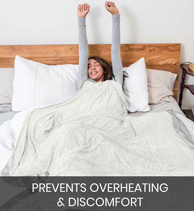 Everlasting Comfort Cooling Blanket for Hot Sleepers - Soft, Lightweight & Breathable Throw Blanket with Easy to Clean Material - Luxury Throws for Hot Flashes & Night Sweats (60"x80")