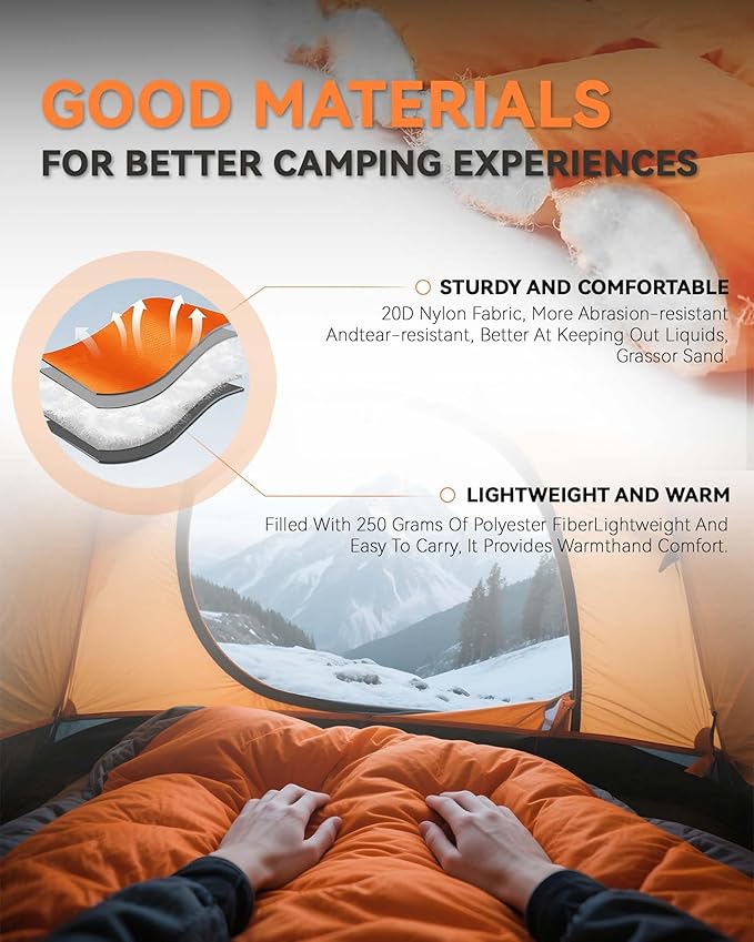 Camping Blanket Ultralight, 3 Season Waterproof & Windproof, Packable Outdoor Blanket for Camping, Hiking, Backpacking, Hammock,Stadium, Picnics（Orange）
