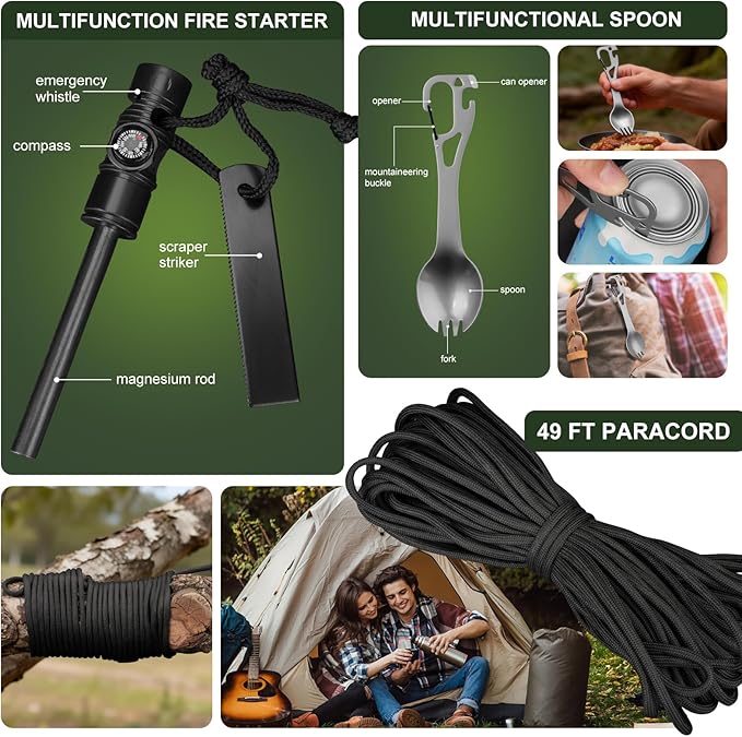 DRACHENADER Outdoor Gifts for Men – Survival Kit & Emergency Gear & Cool Gadgets for Hiking, Camping & Adventure for Husband, Dad, Son