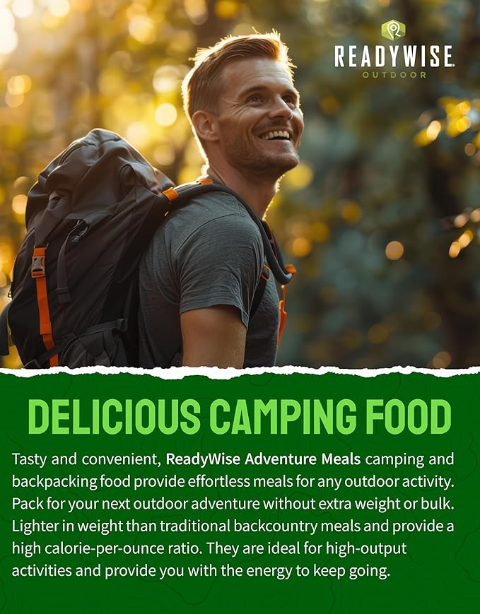 ReadyWise Freeze Dried Survival Food Kit – 18 Servings Emergency Food Supply for Long Term Food Storage, Camping & Backpacking Meals, Just Add Water Prepper Food