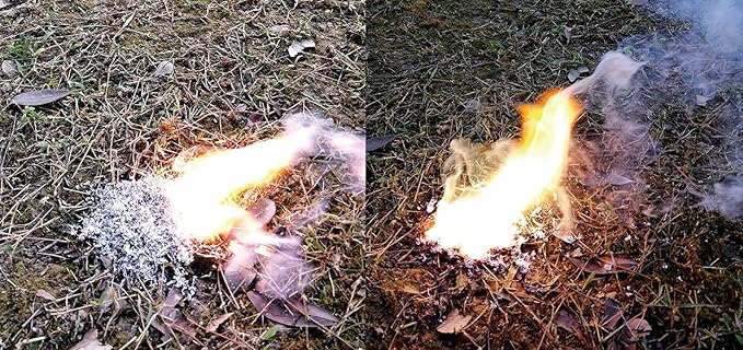 eGreen 30 Bags Magnesium Shavings + 20 Thin Wax Ropes (4" Long, 240 Min Burn Time) – Fire Starter Kit for Camping, Hiking, Survival