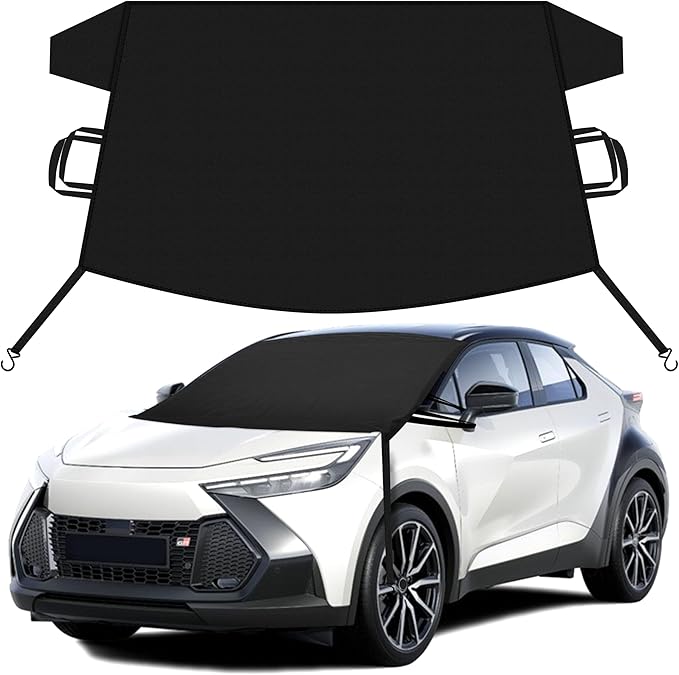 EcoNour Car Snow Cover Compatible for Chrysler CH-R | Windshield Cover for Ice and Snow with S-Hook Straps | Heavy-Duty 600D Oxford Winter Car Cover, Waterproof & Anti-Slip