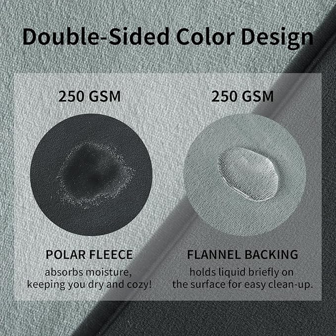 QiyI Waterproof Blanket for Bed Couch Sofa, Small Washable Reversible & Reusable Pet Dog Cat Throw Blanket, Leakproof Stain Resistant Sofa Cover, 40"x60", Dk Grey/Lt Grey