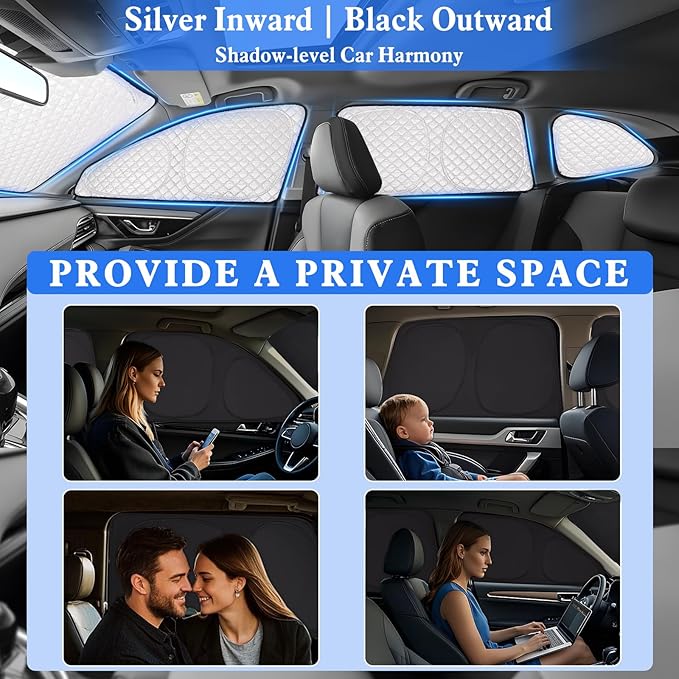 ZATOOTO Outback Car Window Shades 2020-2024, Sun Shade for Side Window Front & Rear Windshield and Triangular Window Shade Privacy UV Ray Sun Blocker Heat Insulation for Camp Nap Long Time Parking
