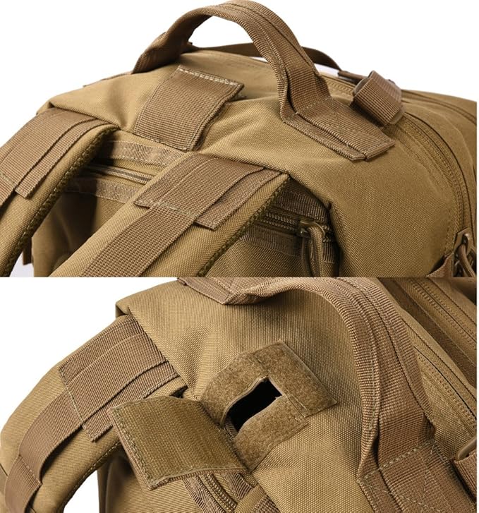 REEBOW GEAR Military Tactical Backpack 3 Day Assault Pack Army Molle Bag Backpacks Rucksack 35L Tan