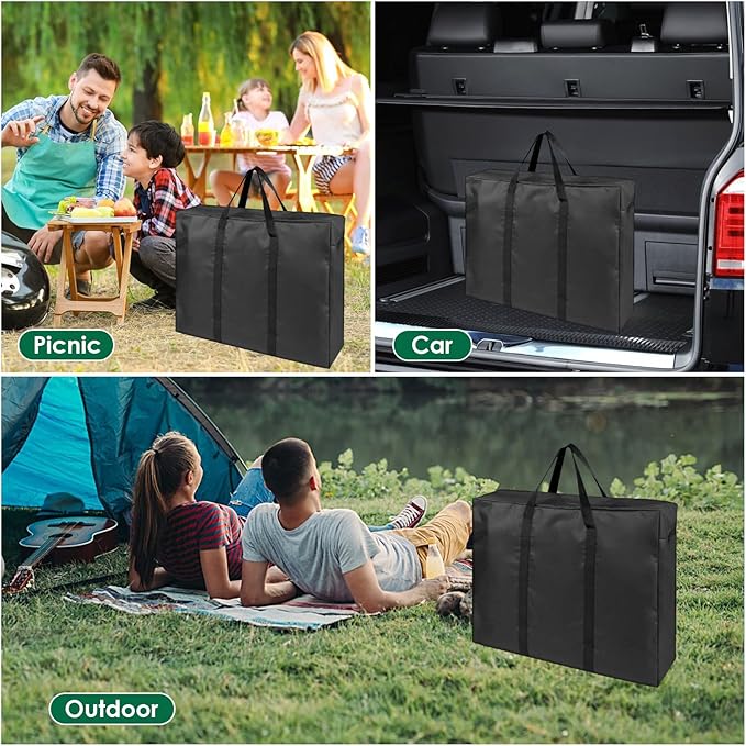 Folding Table Storage Bag, Waterproof Heavy Duty Large Carrying Bag for 8FT Picnic/Camp Tables, Portable Cover with Durable Handles (bag only) - 49" D x 30" W x 4.5" H