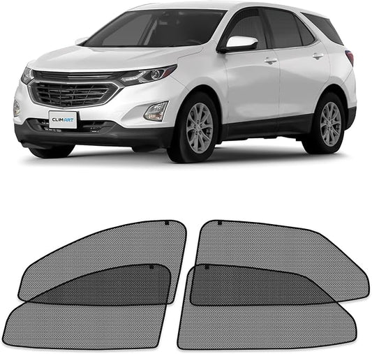 CLIM ART Magnetic Car Window Shades for Chevy Equinox 2018-2024 – Custom-Fit Sun Blocker Curtains, Side Window Covers, Essential Car Accessories for Camping, Baby, and Privacy Protection - MS0215