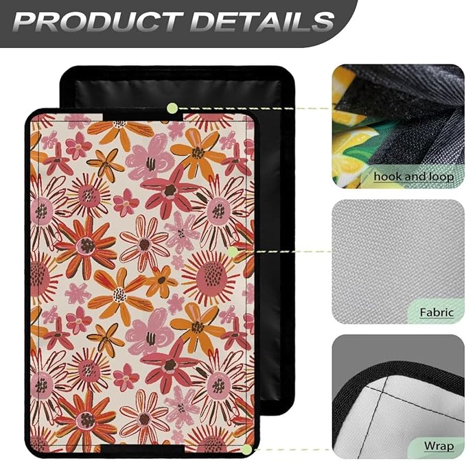 RV Door Window Shade Cover - Flowers RV Blackout Window Cover with UV Protection and Privacy Features, Camper Trailer Sun Shade Accessories for Women Men