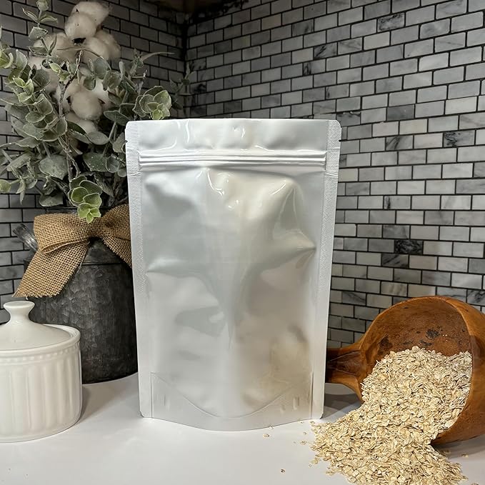 7 Mil Zip Top Mylar Bags Stand Up Pouch Gusseted Pouch in Multiple Sizes (50, 1 QUART 7 x 10 inch)