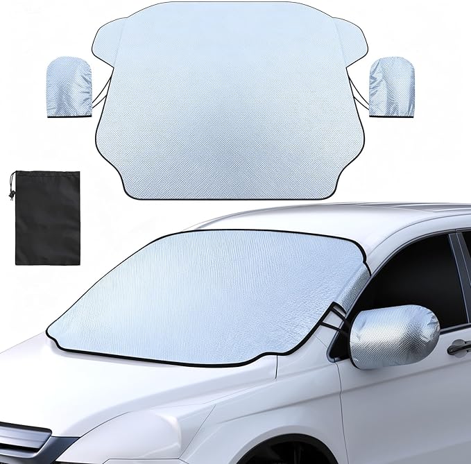 Gintenco Exterior Windshield Sun Shade for Car, Magnetic Front Window Cover, Heat and UV Protection