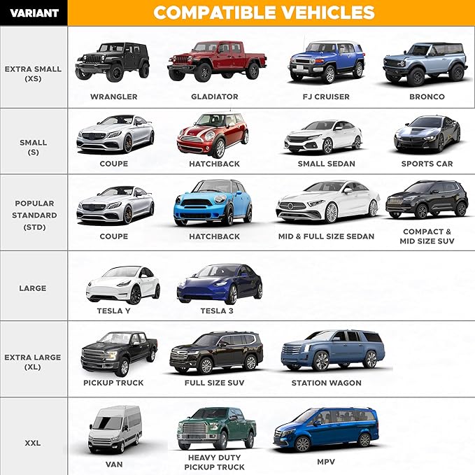EcoNour Windshield Snow Cover | Heavy-Duty 600D Oxford Fabric | Waterproof Winter Car Windshield Cover for Pickup Trucks, SUVs & Vans | Essential Car Winter Accessories | X-Large (74"x43")