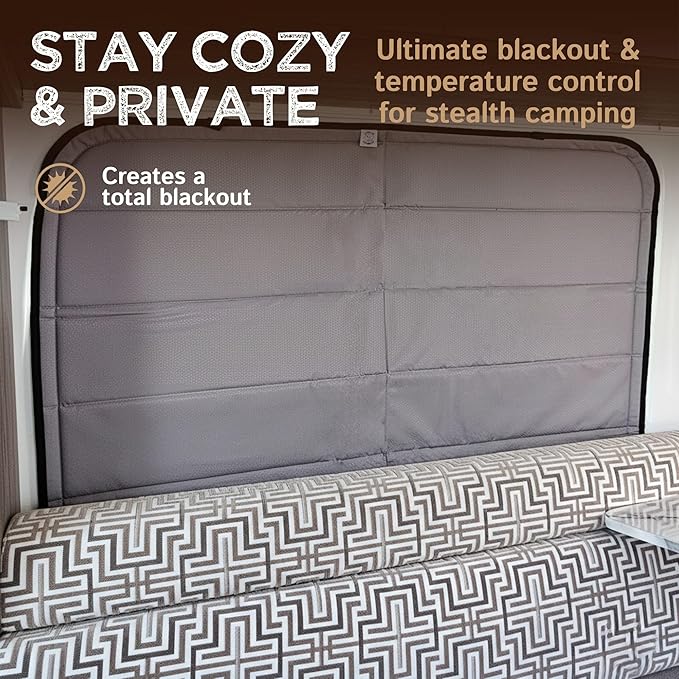 Living in a Bubble Insulated Blackout Rear Right Side Window Cover for Mercedes Sprinter Van Year 2007-2026 170" Length LWB & XLWB, NCV3 & VS30 (Bare Metal Frame)