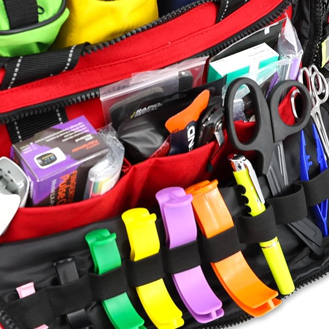 Lightning X Premium Stocked Modular EMS/EMT Trauma First Aid Responder Medical Bag + Kit