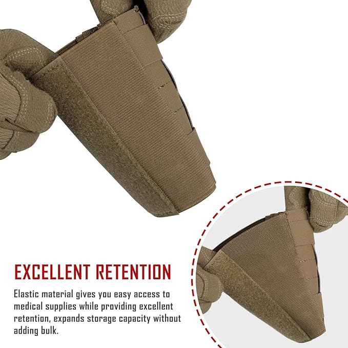 LIVANS Molle IFAK Micro Trauma Pouch, Tactical First Aid Belt IFAK Bag Medical EMT Emergency Survival Med Pouch Small EDC Portable Pack with Tourniquet Hammock for Duty Belt Vest Hunting