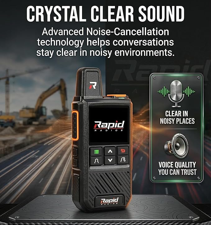 Rapid Radios Nationwide LTE Walkie-Talkie - Two-Way Radio - Unlimited Range POC Two Way Radios Set