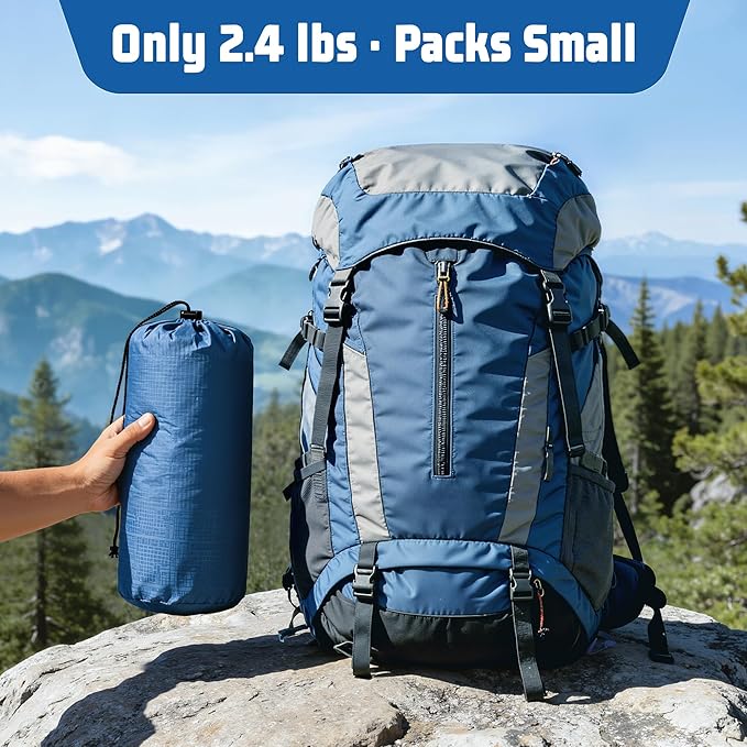Camping Sleeping Pad for Comfortable Outdoor Sleeping, Lightweight & Inflatable Air Mattress for Hiking, Backpacking, Tent Camping & Road Trips