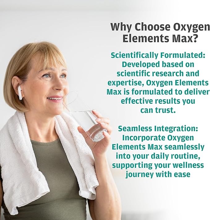 GHT Oxygen Elements Max Liquid Oxygen Drops in 1 Ounce Bottle, Portable Supplement - Bolster Endurance and Stamina, Cleanse Cells (2 Pack)