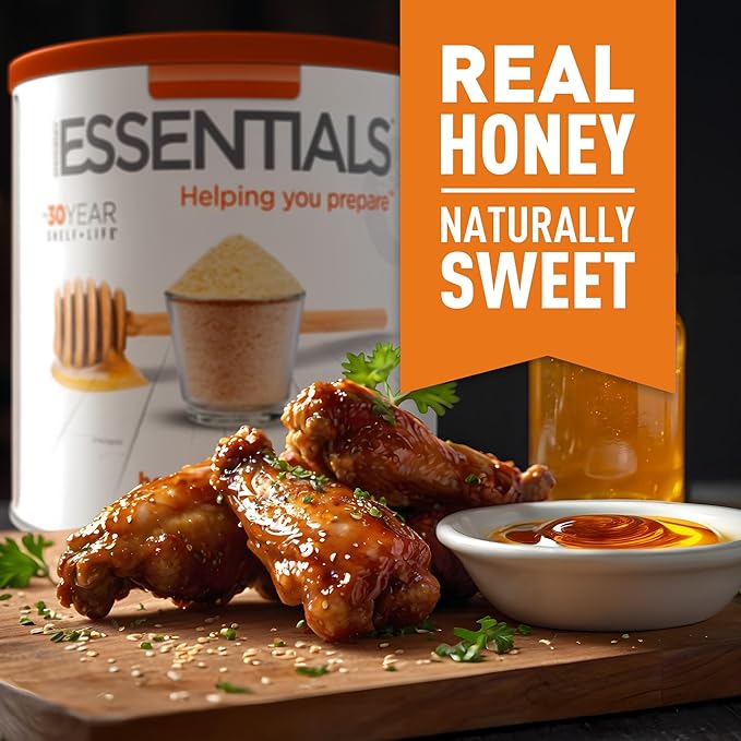 Emergency Essentials, Honey Crystals, Over 3 lbs. of Honey Powder, 30-Year Shelf Life