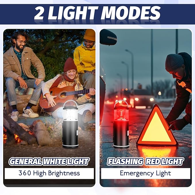 4 Pack Hunting and Fishing Gifts for Men/dad, LED Camping Lantern with 15pcs Multi Tool Kit Portable Emergency Lantern with Screwdriver for Outdoors Father's Day Birthday Present for Dad