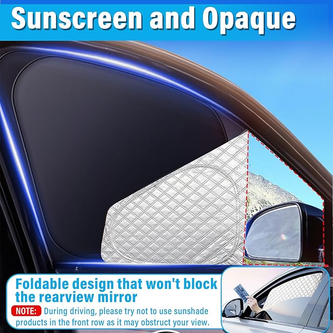 KMF 6pcs Thicken Full Window Sun Shades for Ford F-150 4Door 2021-2025 Accessories,F150 Sunshade Privacy Car Window Covers for Windshield Side Rear, UV Block and Blackout for Camping Outdoor