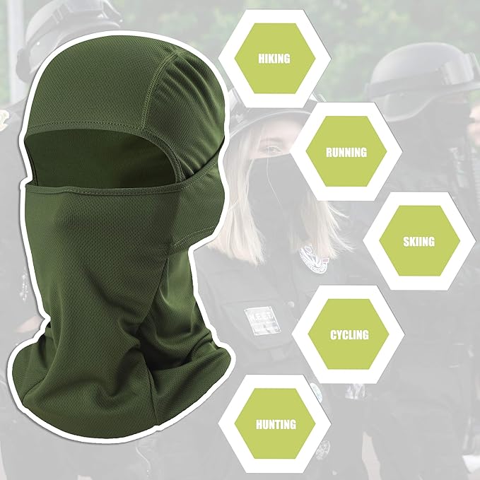 Balaclava Face Mask Adjustable Windproof UV Protection Hood